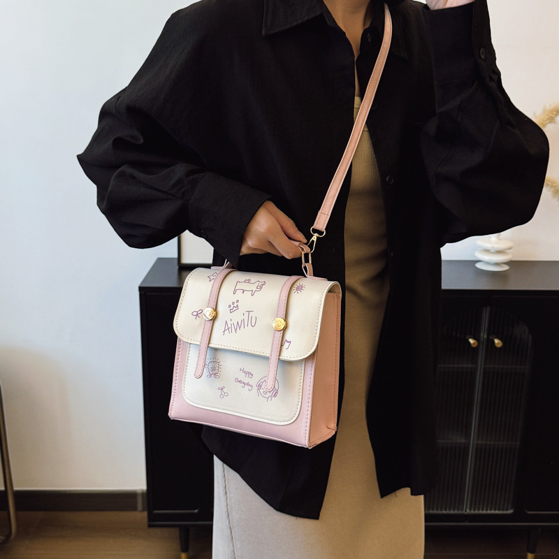 2025 New style simple, versatile, stylish and high-quality, niche commuter school style handbag, backpack, single-shoulder crossbody bag for women details Picture