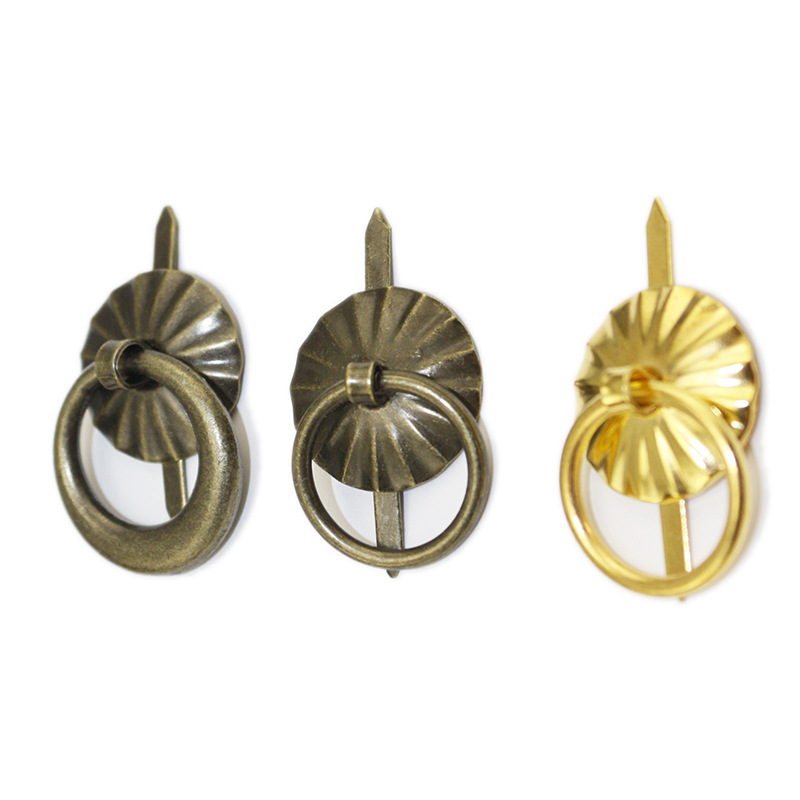 Iron sheet small sun handle, drawer handle, wire ring, round handle, paper box, small wooden box, decorative handle, flat pattern, 2CM Item Picture