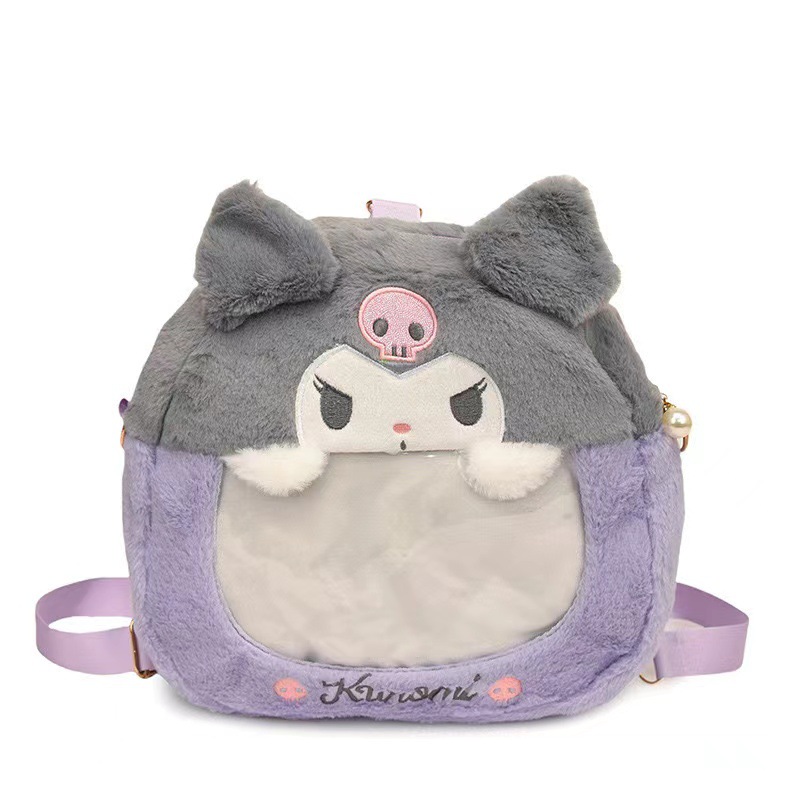 New cartoon Japanese-style cute and girlish double-shoulder crossbody visual backpack with large capacity for classes, wholesale from the manufacturer Item Picture