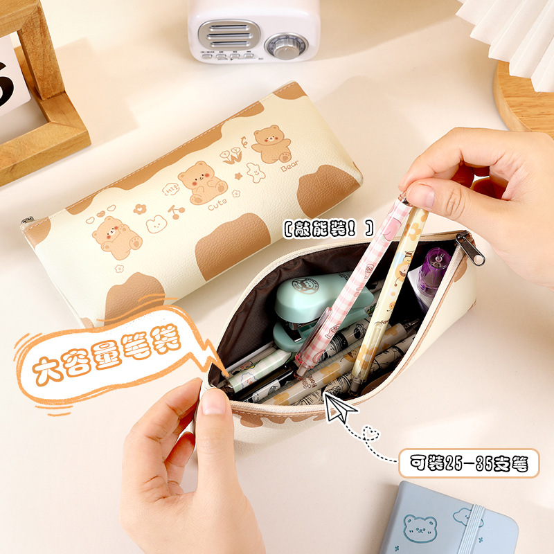 Ailun Leather Goods 2024 New Season New style pen cases, stationery boxes, inspirational literature pencil cases, cartoon style pencil stationery details Picture