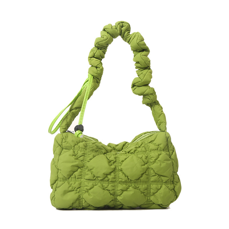 The 2024 new Korean style women's bag is a niche casual cloud-shaped pleated underarm bag, a casual dumpling bag, and a single-shoulder crossbody bag for women Item Picture