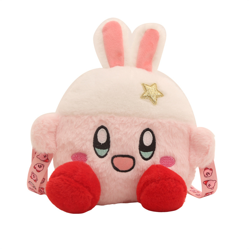Cartoon Girl Heart Star Kirby Crossbody Bag, claw machine doll Gift, plush bag, birthday gift for best friends and sisters Item Picture