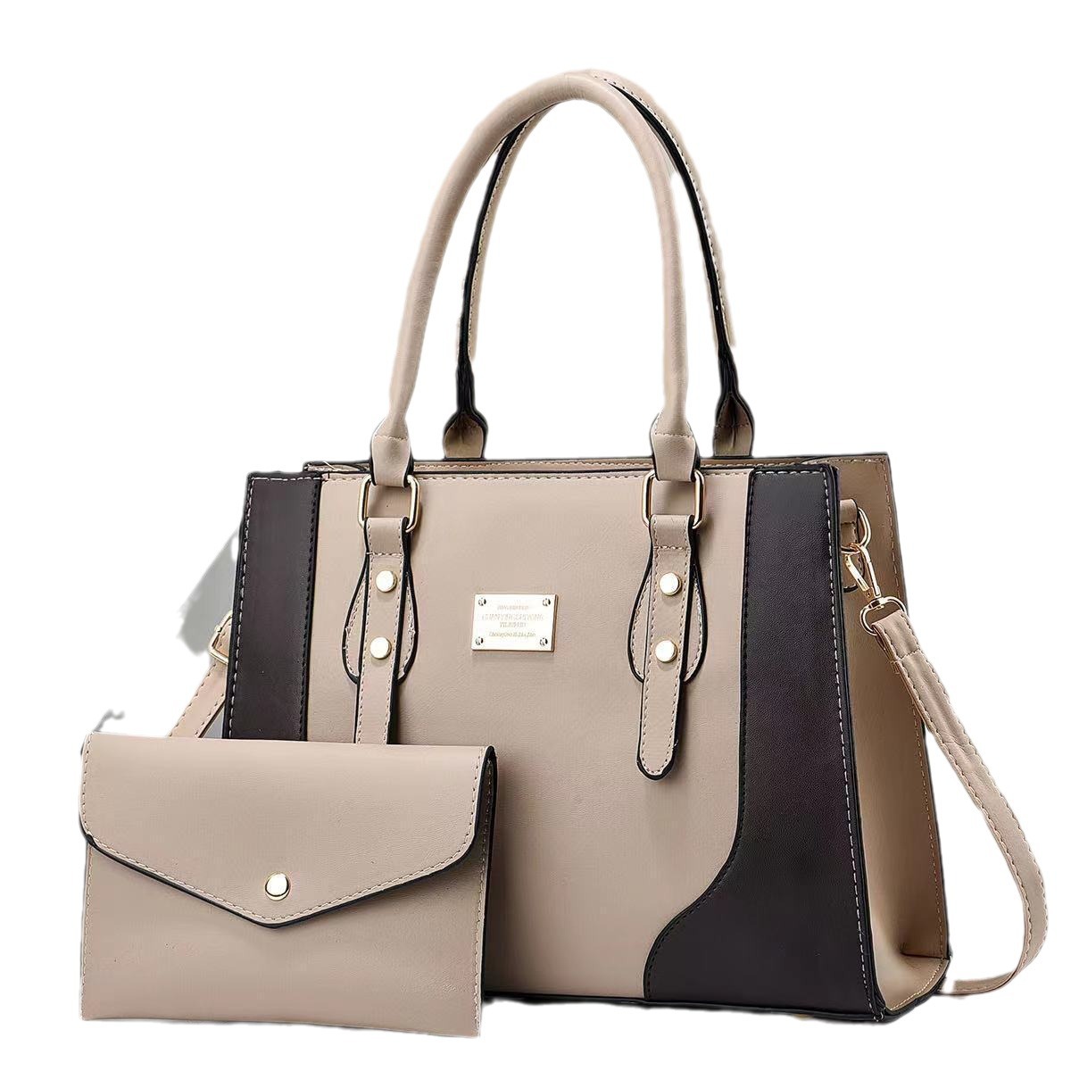 High-end women's mother and child bag 2023 New contrasting color large-capacity handbag for middle-aged mothers, practical for mom Item Picture