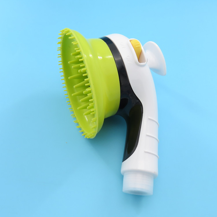 Pet shower head, dog bath brush, pet shower body, cat and dog massage shower head, pet bath gloves, brush hair Specification drawing