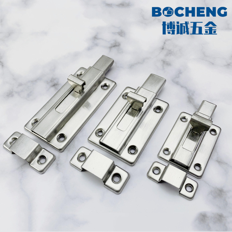 Wholesale stainless steel left and right double-ended latch for bedroom door bolts, anti-theft latch, 2-inch, 3-inch and 4-inch double-ended latch from the manufacturer full figure