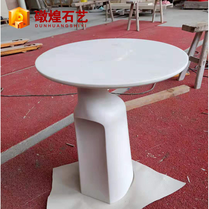 Youdaoplaceholder0 huang natural marble coffee table, white Nordic living room creative designer, irregularly shaped, modern, simple and individual coffee table Application Scenario