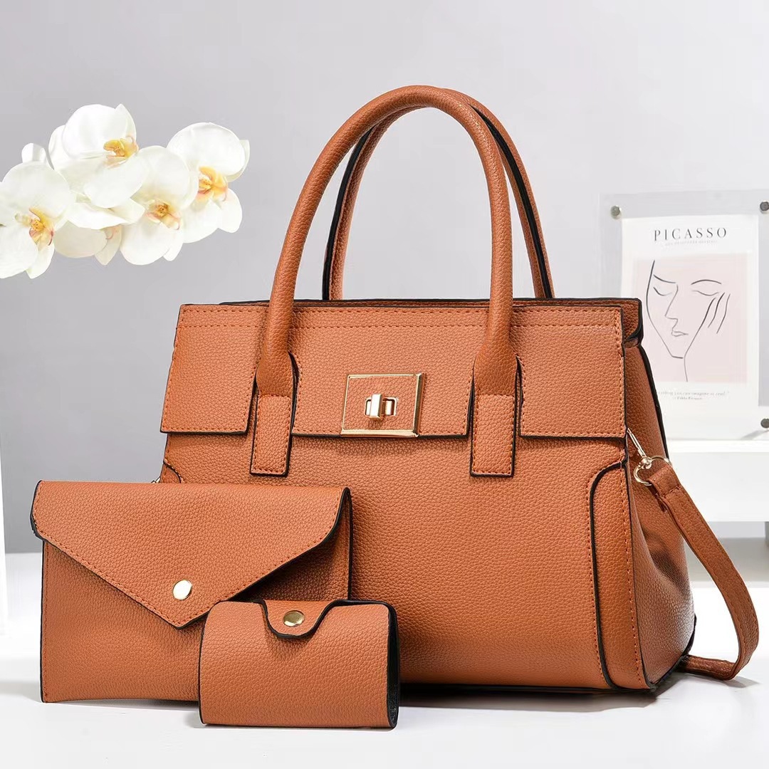 Three-piece set of large foreign trade bags for 2024 autumn and winter, new handbag, commuter crossbody bag, cross-border large-capacity tote bag Application Scenario