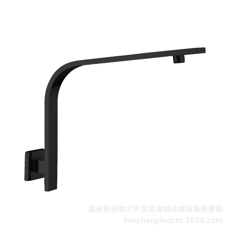 Cross-border 12-inch square concealed showerhead arm wall-mounted 30CM top water spray rod extended extension pipe for export details Picture