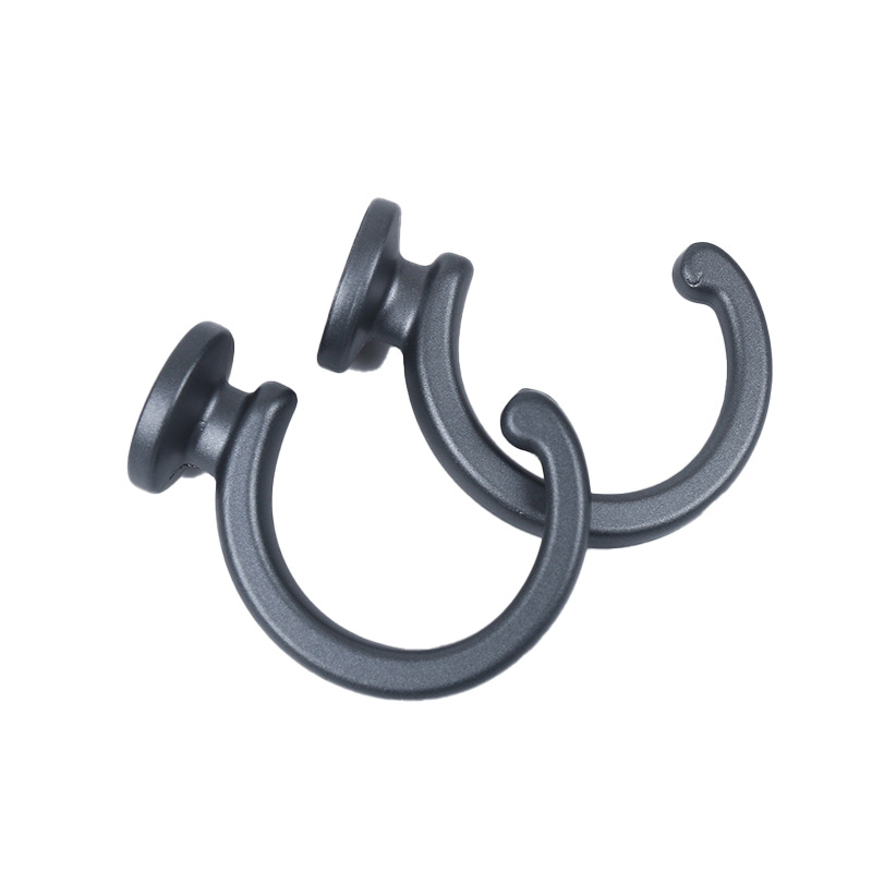 Wholesale of modern and simple curtains, crescent-shaped doors and Windows, zinc alloy curved hooks, wall hooks and coat hooks from the source factory Item Picture