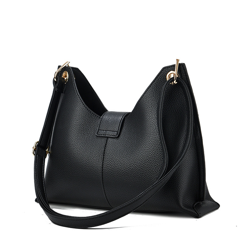 The new 2024 baguette bag for women's commuting underarm bags is a popular pu leather, soft leather buckle single-shoulder bag for women this year Specification drawing