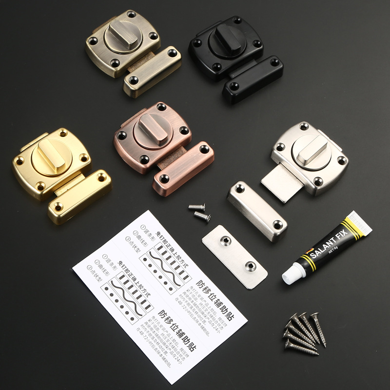Zinc alloy pin thickened bedroom wooden door anti-theft lock bolt, no need for drilling, sliding door and sliding door left and right pin wholesale Application Scenario