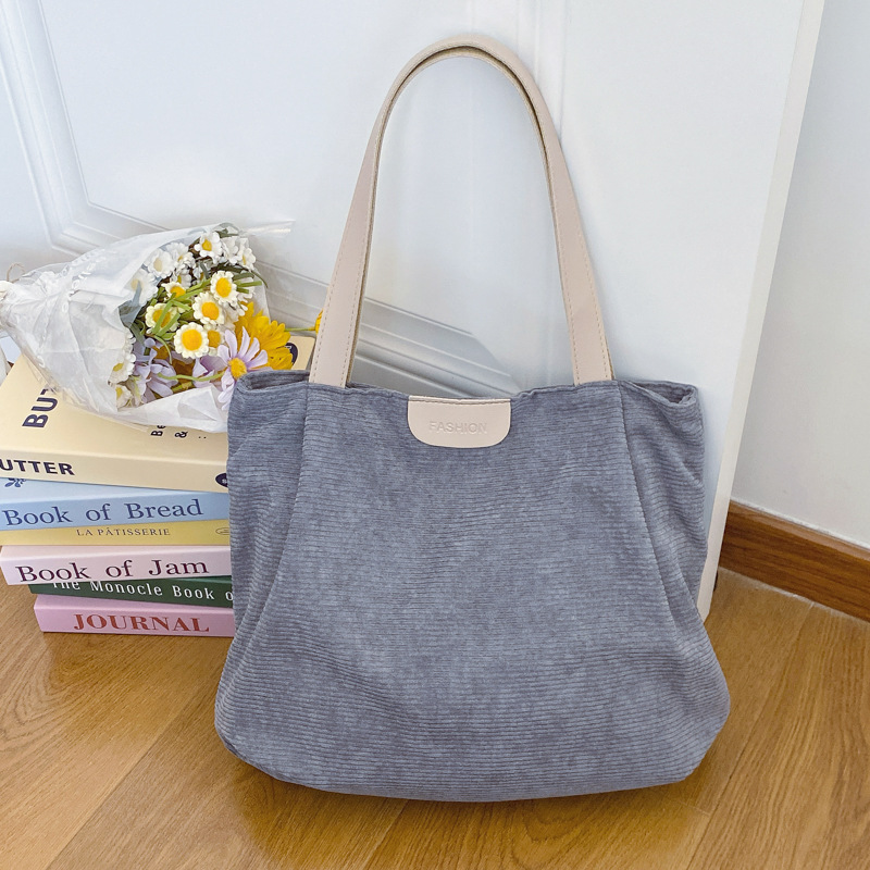 Korean style handbag, casual commuting single-shoulder bag, women's large bag, Instagram new fashionable women's crossbody canvas tote bag full figure