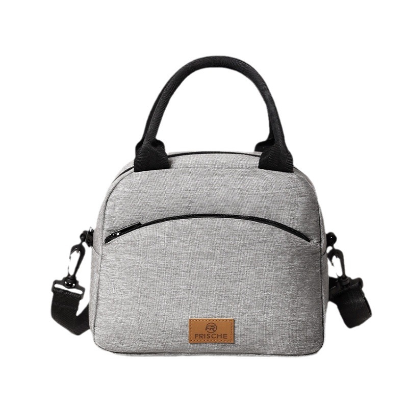 Runhui Food Fashion semi-round meal bags with rice insulation bags, large-capacity lunch box bags, waterproof ice packs, office worker bento bags Item Picture