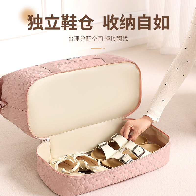 New diamond-shaped travel storage bag with shoe compartment, short trip handbag, yoga and fitness bag, large-capacity storage bag Application Scenario