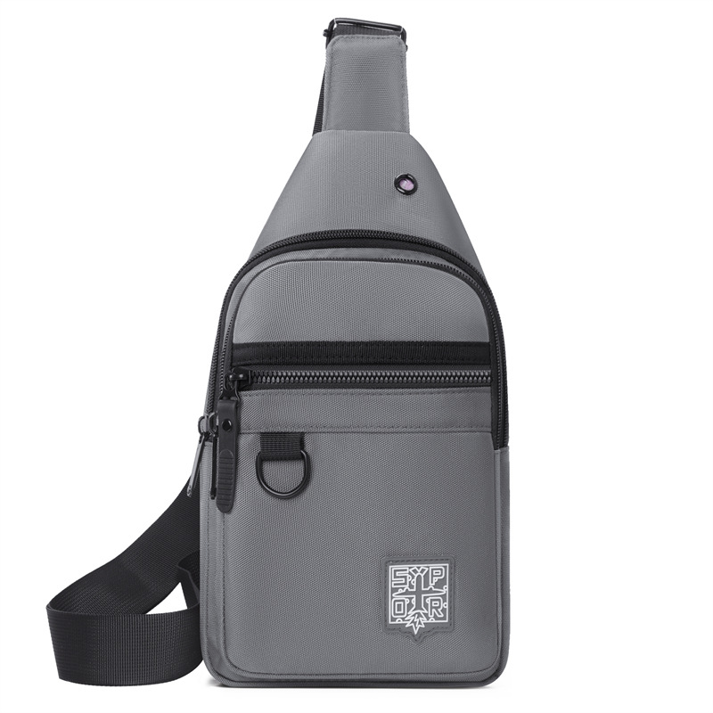 New cross-border chest bag for men, Korean version, large-capacity single-shoulder bag, casual travel, sports, multi-functional, trendy crossbody backpack Item Picture