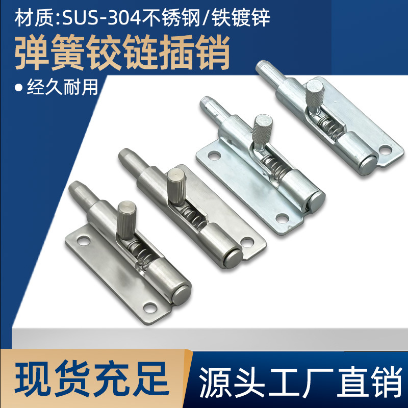 304 stainless steel spring pin F6-20-N1A50WL/R telescopic door hinge detachable symmetrical hinge door pin full figure