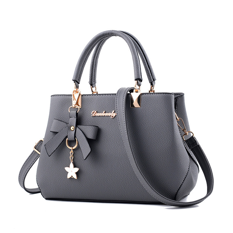 Taizhou pu leather women's bag 2024 New style Trendy bow single-shoulder crossbody bag, mom's handbag, middle-aged women's bag Item Picture