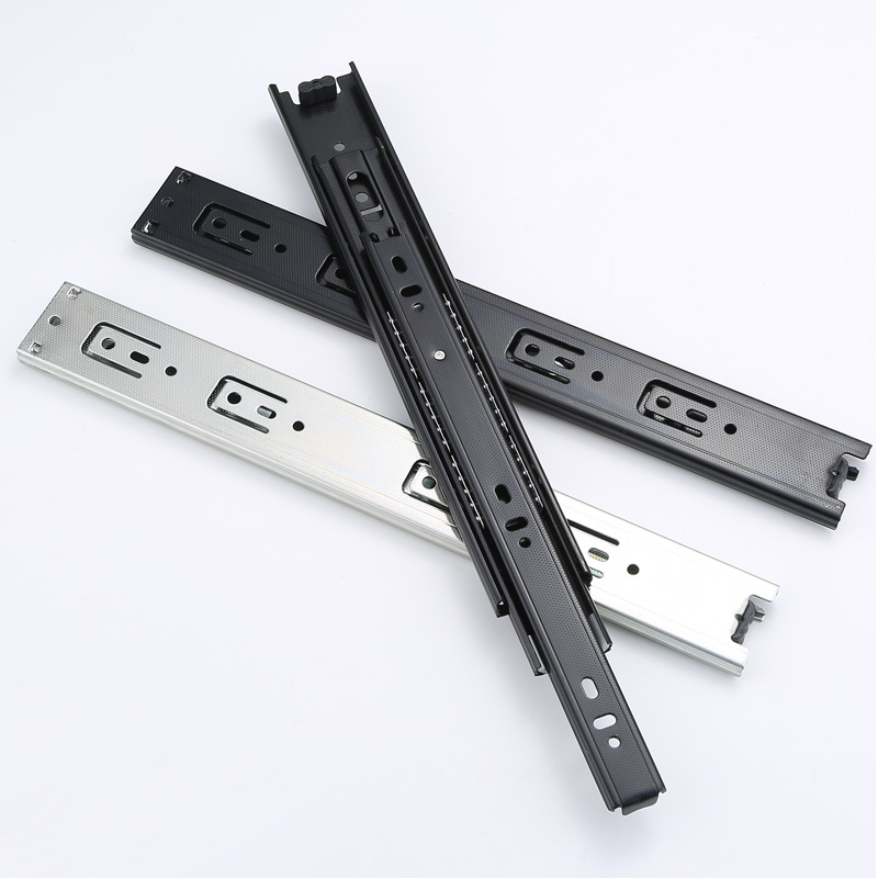 4510 Drawer three-section slide rail damping buffer slide rail track computer desk tray cabinet steel ball silent guide rail Application Scenario