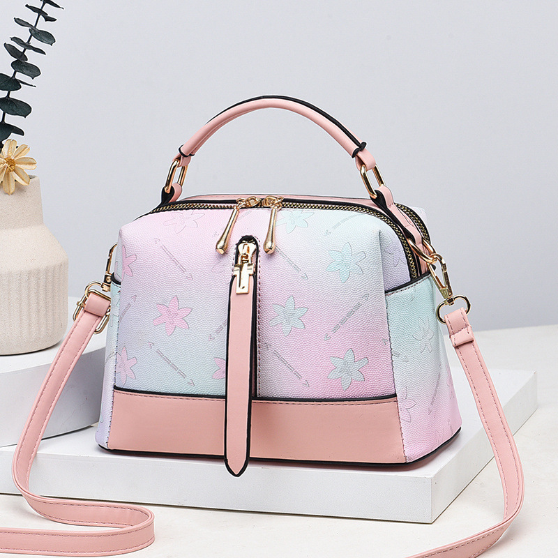 Gradient rainbow bag, fashionable and trendy women's bag, high-end, large-capacity single-shoulder bag, crossbody bag, handbag, women's bag details Picture