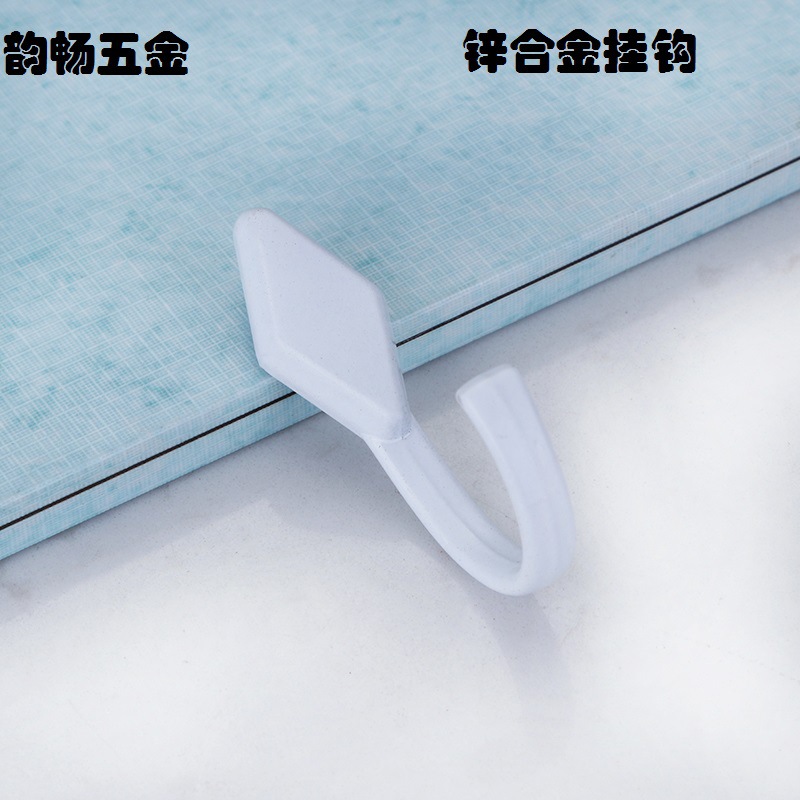 Alloy single hook, simple black wall hook, door back coat hook, American single wall hook, white full figure