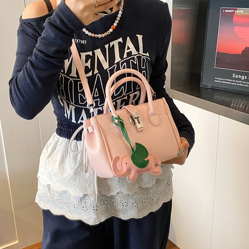 High-end texture trendy lychee pattern handbag for women 2025 new style trendy, fashionable, versatile and stylish single-shoulder crossbody bag Specification drawing