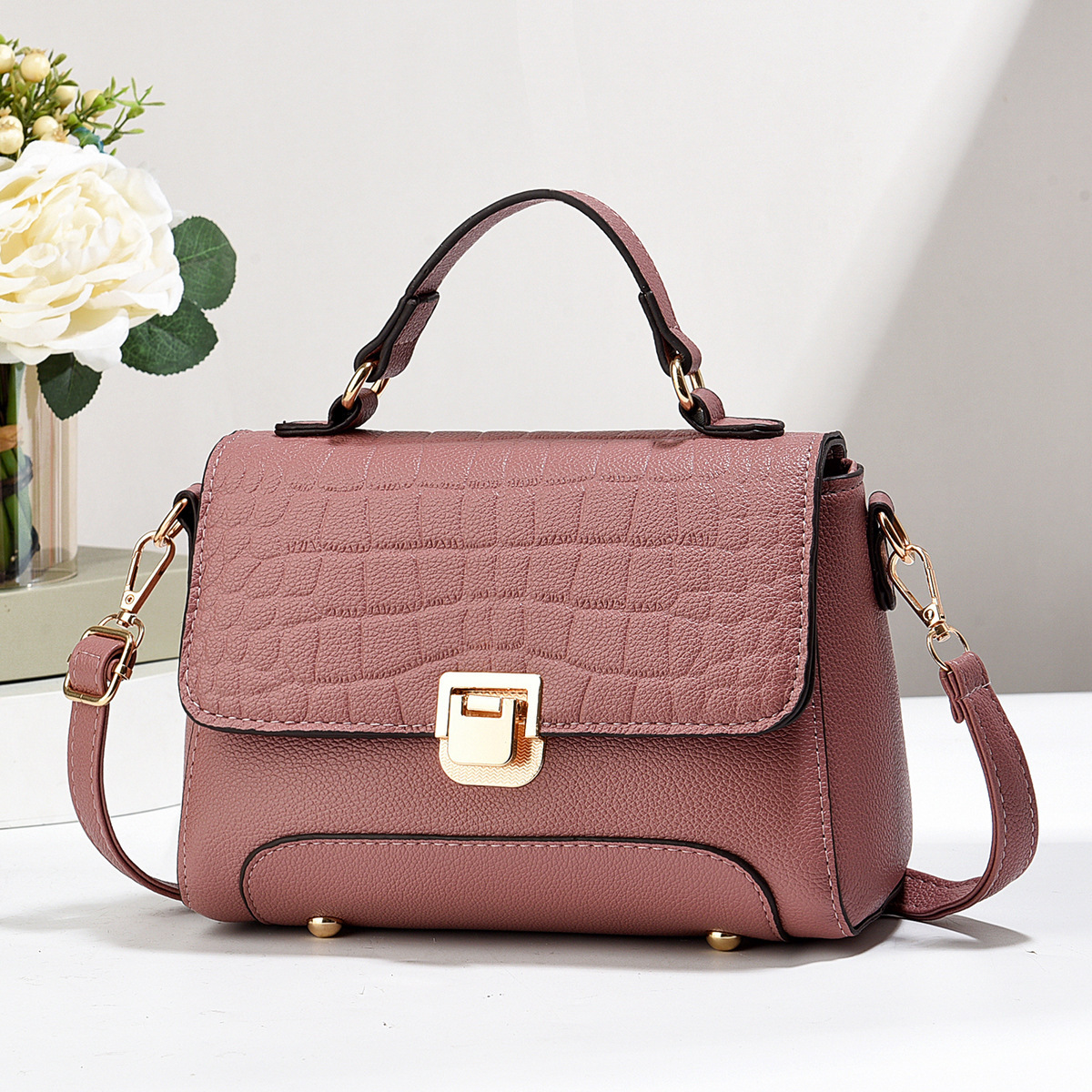 Factory direct mail fashionable mom bag, a bestseller for foreign trade, 2024 Summer new single-shoulder crossbody elegant and versatile bag for ladies Specification drawing