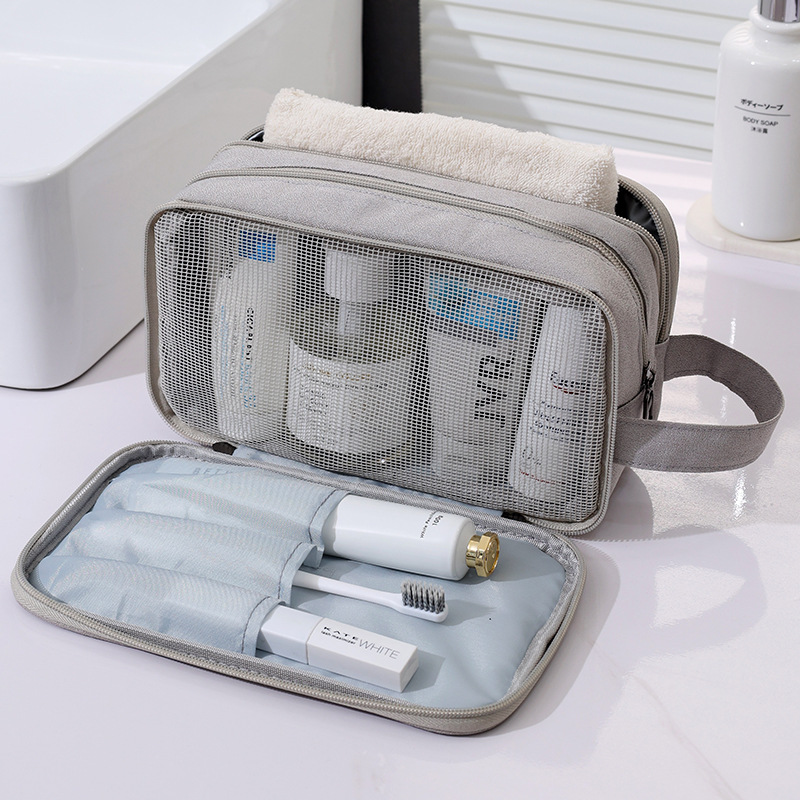 Runhui Wabi-sabi style portable dry and wet toiletry bag, travel toiletry bag, Cosmetics storage bag, makeup bag, Portable details Picture