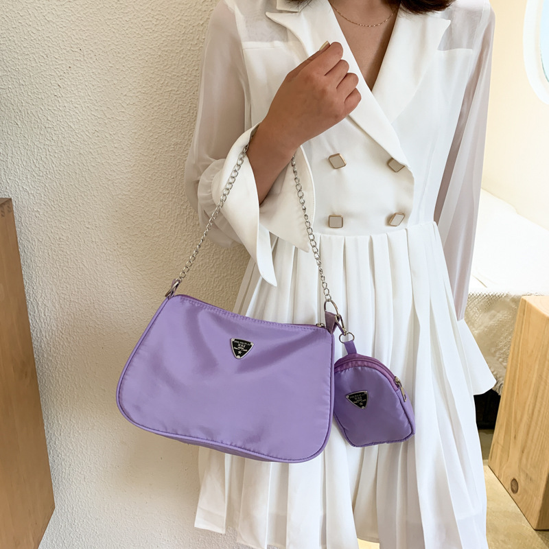 2022 New style simple small crossbody bag, women's underarm bag, solid color single-shoulder bag, casual bag, crossbody women's buns, mother bag Specification drawing