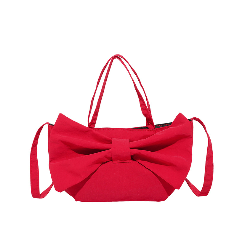 This high-end nylon fabric bow handbag is a new, niche design for women's summer 2025 commuting single-shoulder bag Item Picture