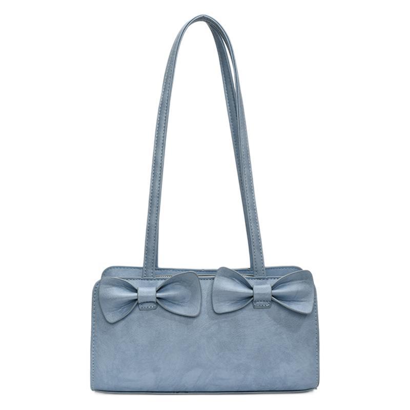 A new 2025 fashionable and versatile single-shoulder bag for women with a bow tie, a casual and simple pillow bag Item Picture
