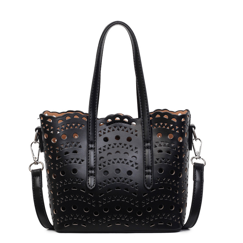 Hollowed-out handbag 2025 Summer new style niche vegetable basket bag, large-capacity single-shoulder bag, trendy crossbody bag for women Item Picture