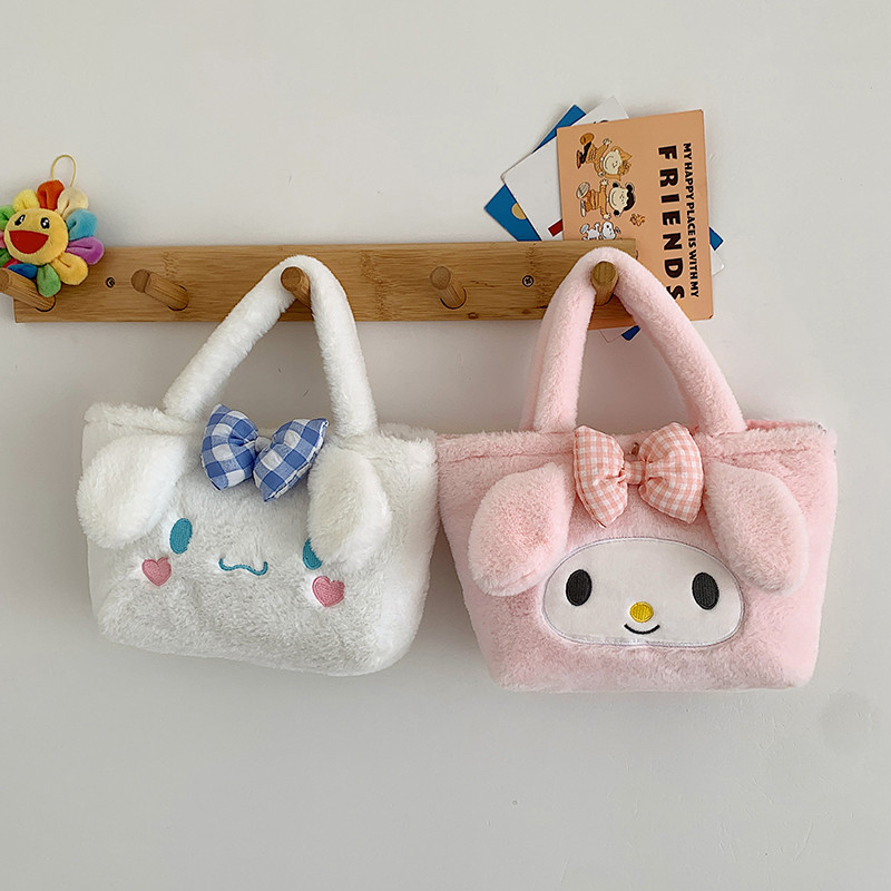 Wholesale of new Japanese plush toy bags, cartoon girl shoulder bags and large-capacity makeup handbags for autumn and winter from the manufacturer details Picture
