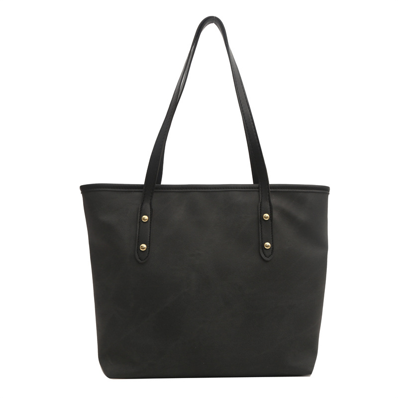 A retro texture, color-blocking large-capacity underarm tote bag for women, a new 2024 fashionable and niche single-shoulder commuter bag Item Picture
