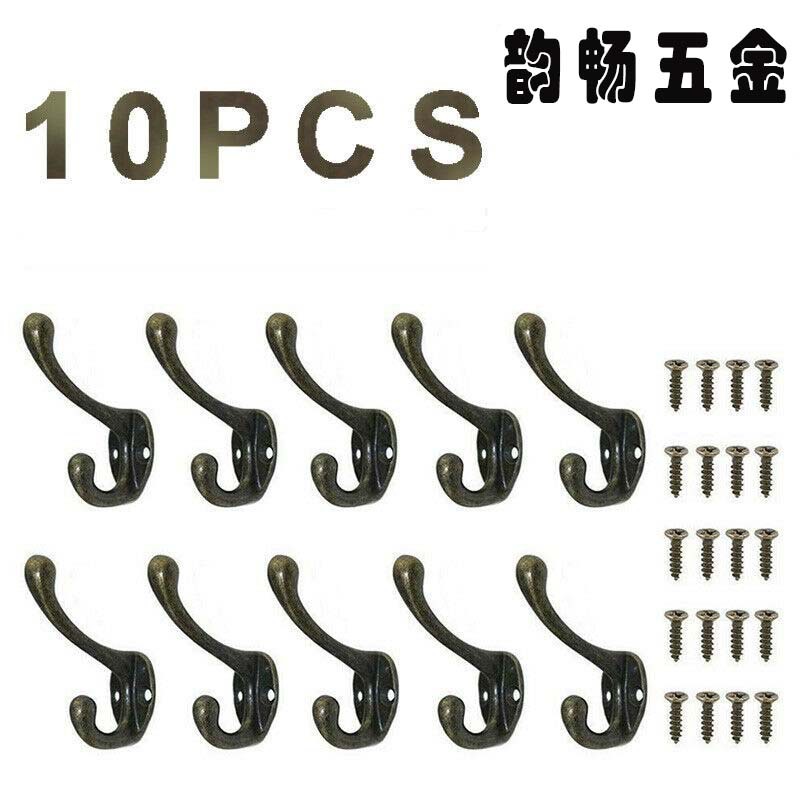 New coat hooks, alloy retro hooks, cabinet and bathroom coat hooks, wall hooks, old-fashioned single hooks for export, 55*43 full figure