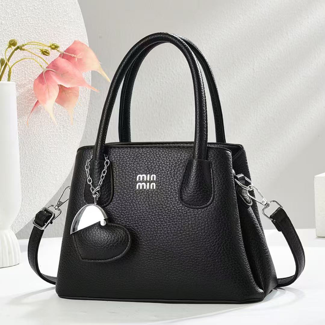 A new 2025 large-capacity handbag with lychee pattern, a single-shoulder crossbody tote bag for women, as a gift for your wife full figure