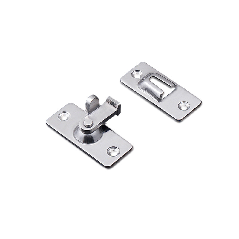 Wholesale of 90-degree right-angle door buckles, sliding door locks, snap fasteners, anti-theft fasteners and latches made of 304 stainless steel precision casting Item Picture