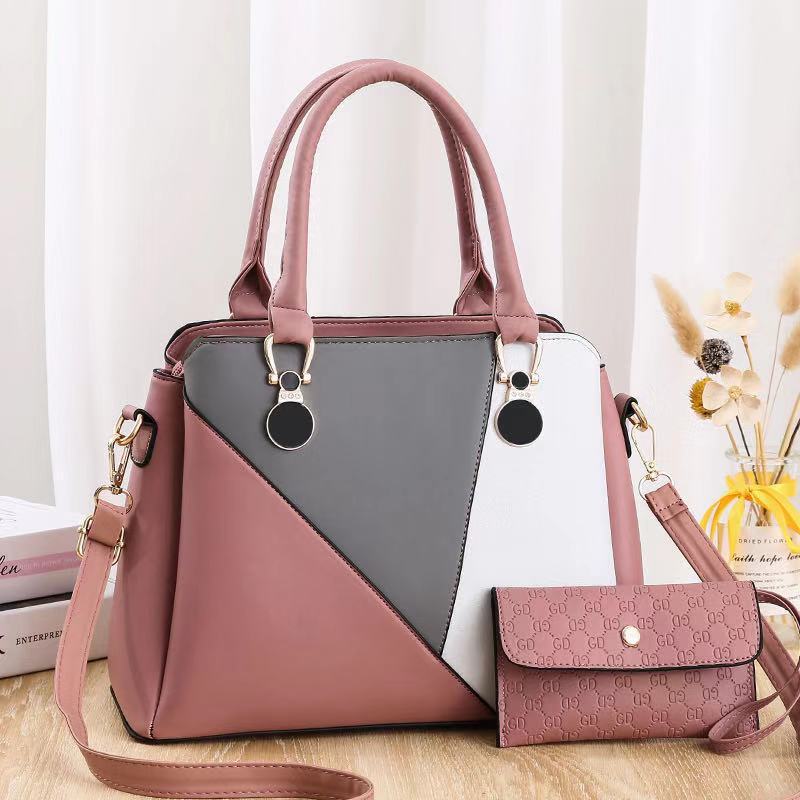 The 2022 new style of women's single-shoulder crossbody bag, a fashionable crossbody bag with contrasting colors for spring and summer, and a large-capacity handbag Item Picture