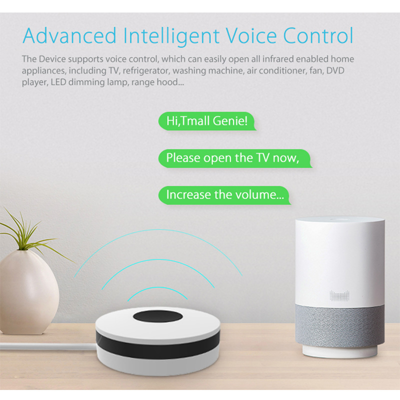 WiFi Smart universal Infrared Remote control, infrared IR remote control, mobile phone remote control, supports voice control, Tuya Specification drawing