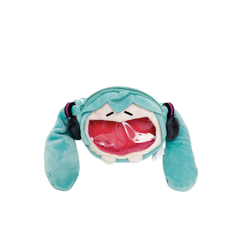 A new cartoon Hatsune Miku headphone case, a cute mini coin purse for children, a girlish cross-over birthday gift Item Picture