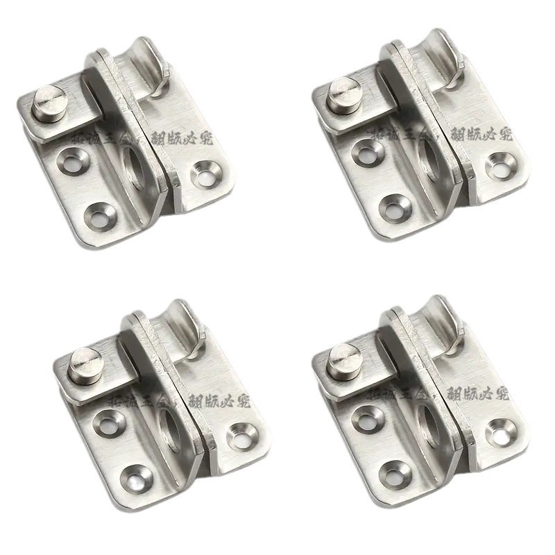 Stainless steel door latch, door bolt, latch, anti-theft door latch, left and right door latch, safety door lock with lock hole, lock latch Item Picture