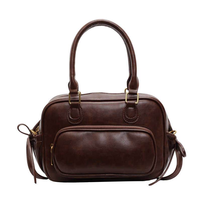 Retro bag for women, large capacity 2024 new casual single-shoulder crossbody commuting bag, multi-functional double-shoulder travel backpack Item Picture