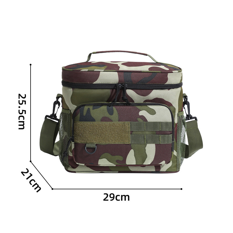 New War Path single-layer large-capacity ice pack, outdoor camouflage hand-held insulated bag, camping waterproof large-capacity picnic bag Item Picture