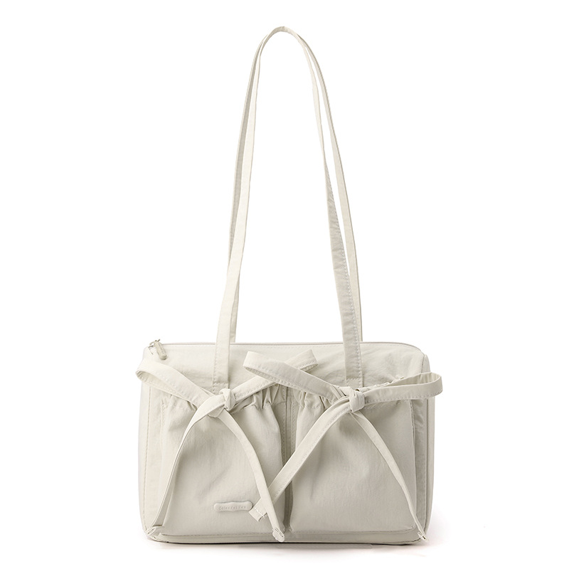 Colorful Fox Korean niche ladies' sweet ballet-style pleated bow and laid-back commuter single-shoulder bag Item Picture