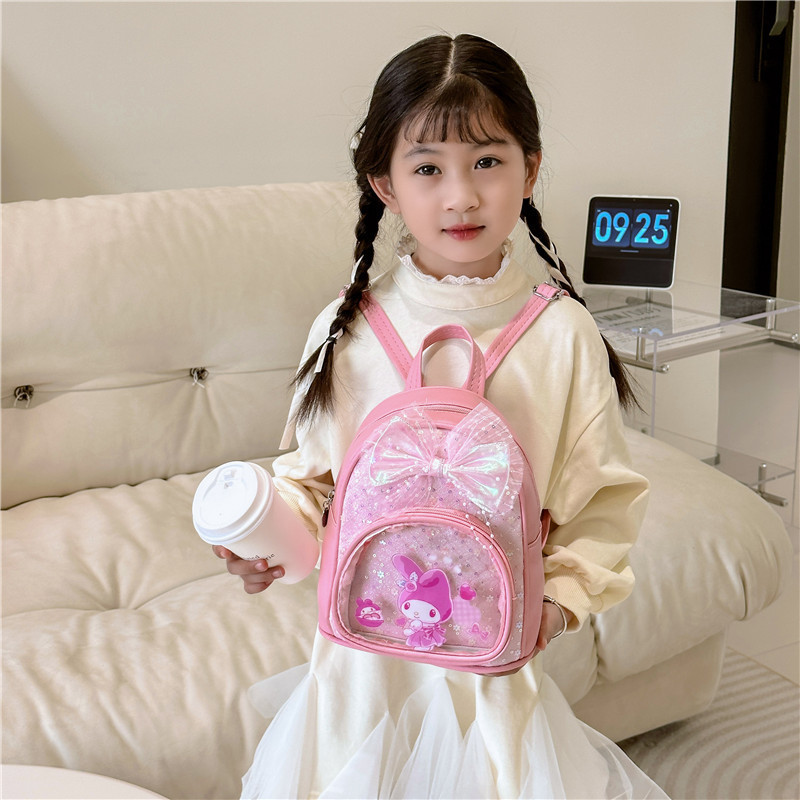 Children's schoolbag for 1-3 years old, kindergarten girls, small class, nursery class, anti-sequined cute cartoon princess backpack 2 Specification drawing