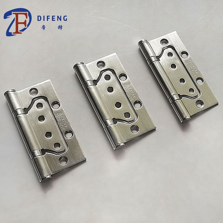Wholesale stainless steel mother and child hinges, slot-free folding hinges, 4-inch central axis off-axis door silent hinges from the manufacturer full figure