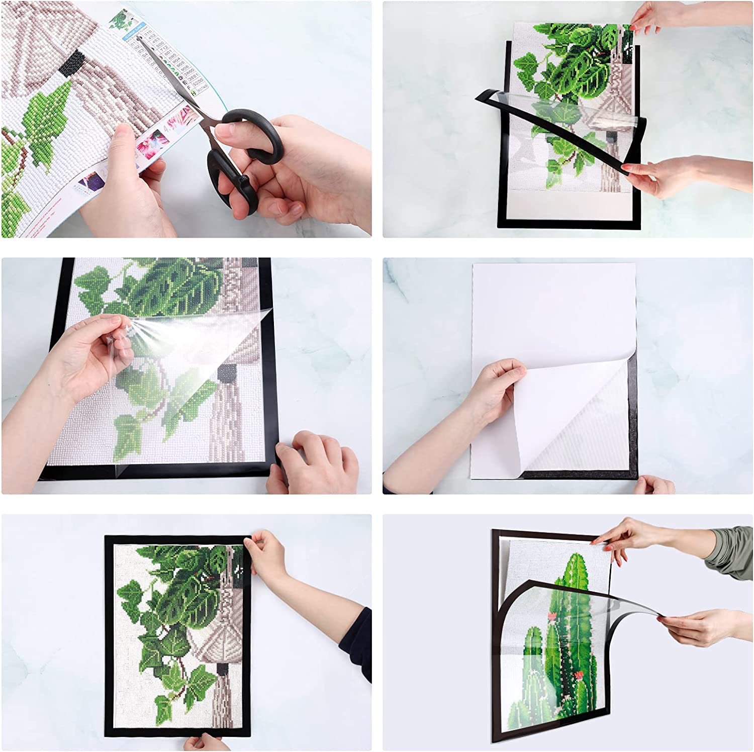 Hot-selling diamond painting 30 x 40 frames magnetic diamond art frame self-adhesive frame manufacturer in stock wholesale Application Scenario