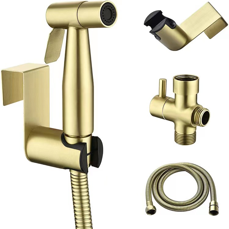 304 stainless steel toilet washbasin set, black brushed gold faucet washbasin set, cold and hot water spray gun set Application Scenario