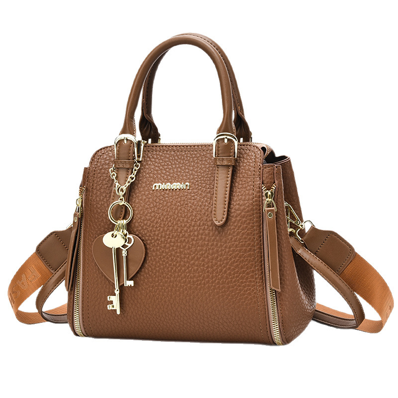 Solid color women's bag 2025 new style trendy Korean version, versatile and fashionable single-shoulder bucket bag, crossbody bag, women's handbag wholesale Item Picture