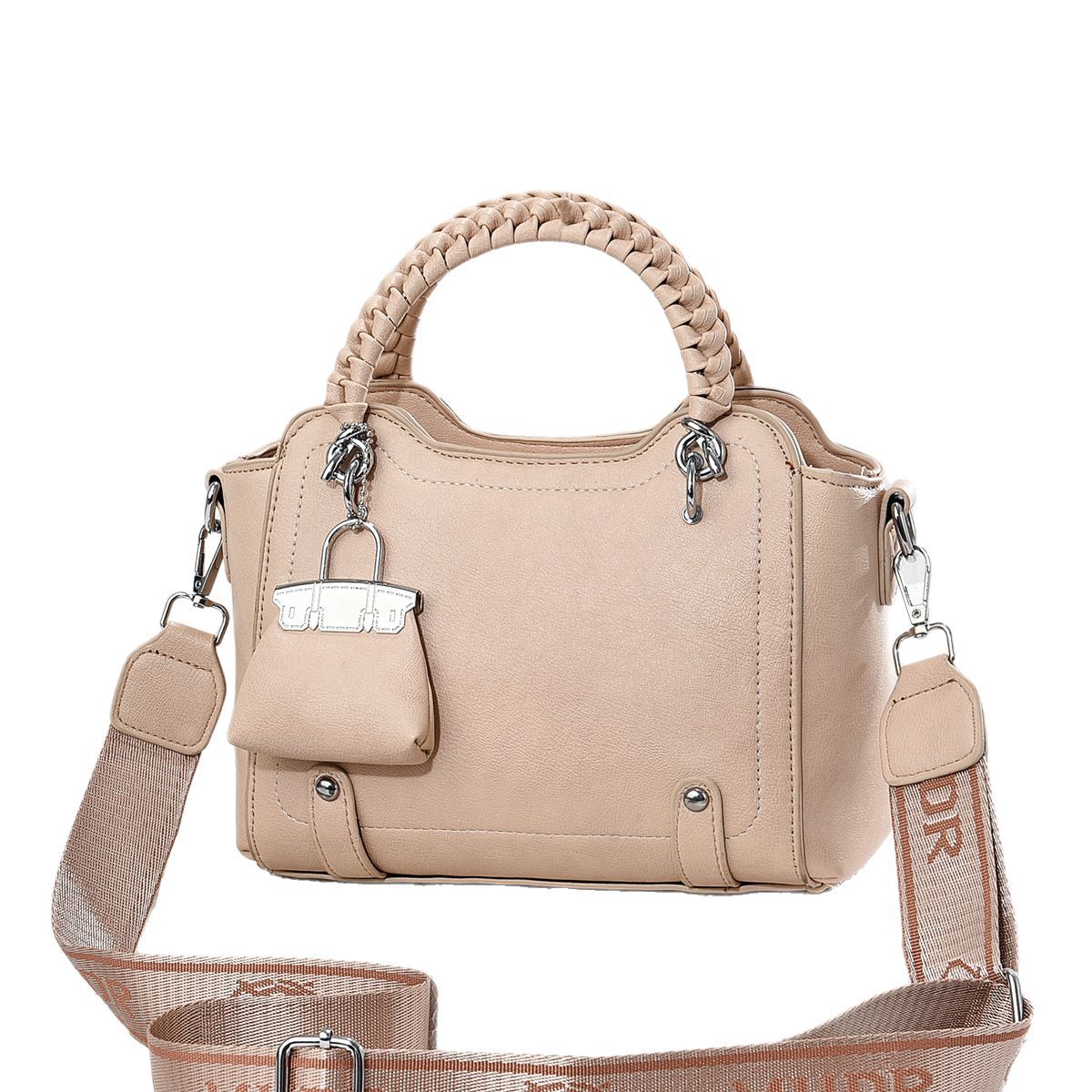 European and American retro 2025 new style women's bag, simple oil-wax leather solid color small square bag, versatile handbag, single-shoulder crossbody bag Item Picture