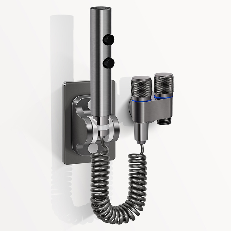 Toilet companion, spray gun flushing valve, one inlet and two outlets, faucet Angle valve with water gun, high-pressure toilet, bathroom, home use Application Scenario